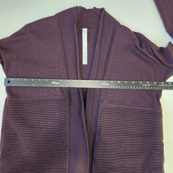Lululemon Sit In Lotus Wrap II Cardigan Womens 6 Merino Wool W4ANWS Open Front - Picture 7 of 13